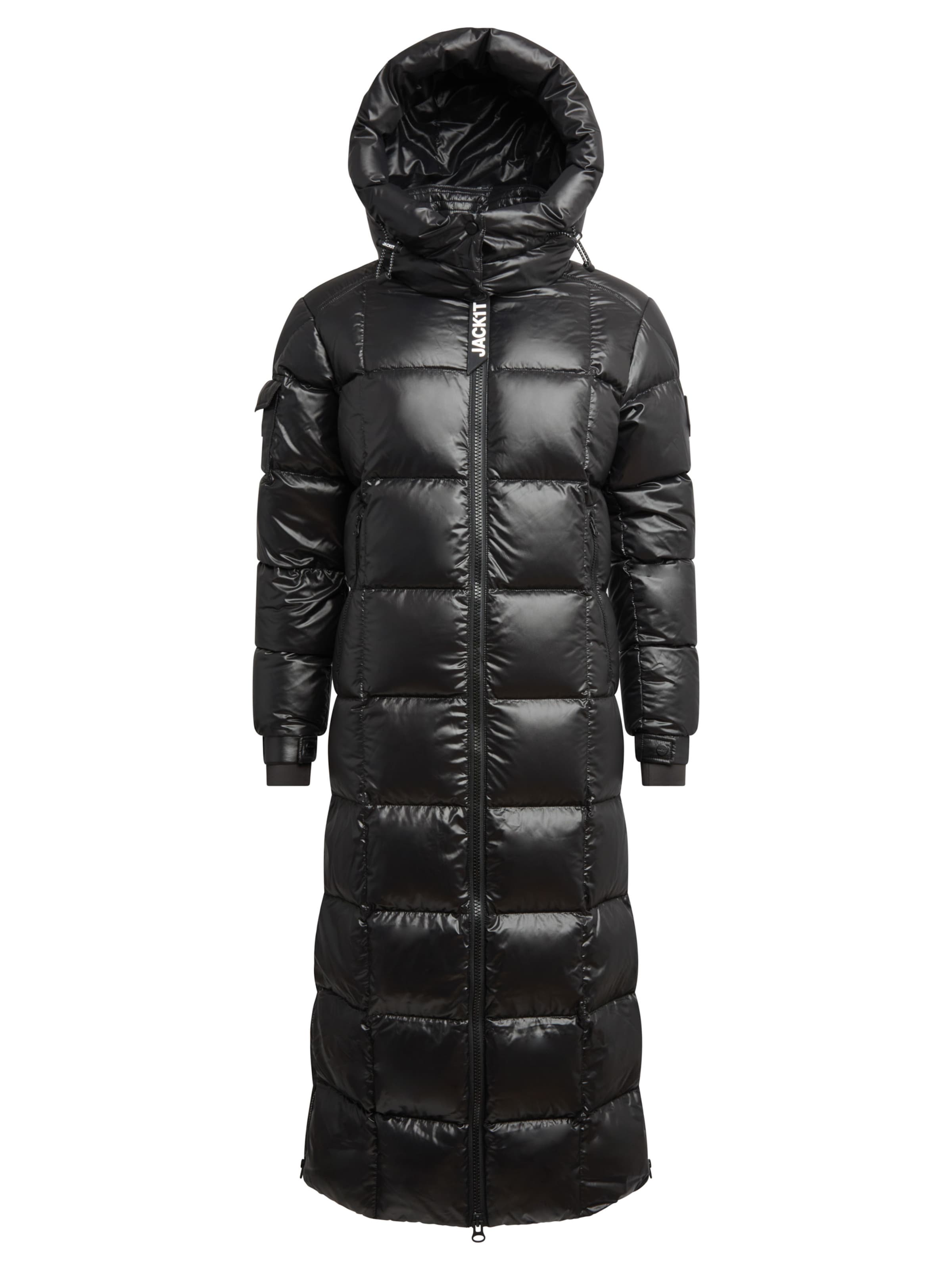 Veste outdoor ' EZ Boxed Ultra Lang Puffer Lux ' JACK1T en noir : devant
