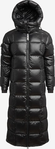 JACK1T Outdoor Jacket ' EZ Boxed Ultra Lang Puffer Lux ' in Black: front