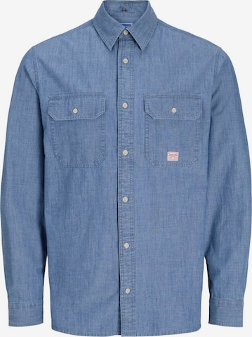Coupe regular Chemise Jacks & Jones en bleu : devant