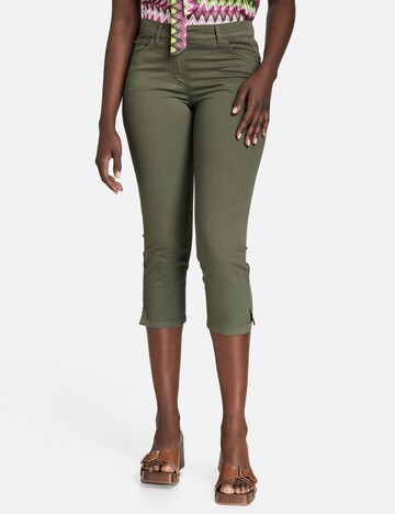 GERRY WEBER Slimfit Jeans in Groen: voorkant