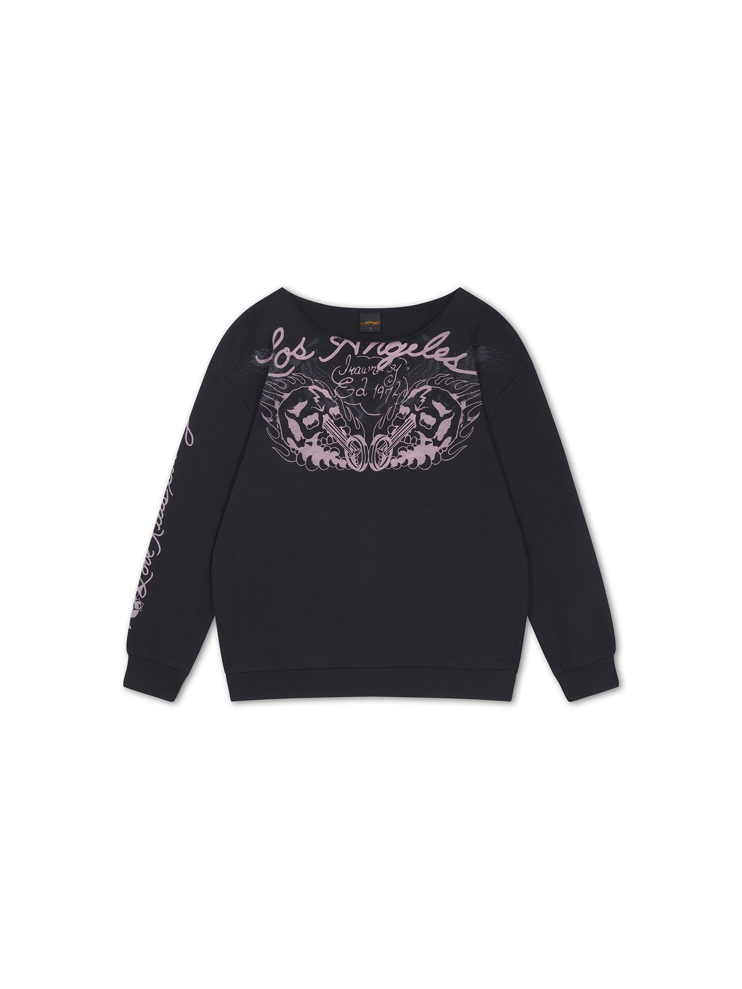juoda Ed Hardy Megztinis: priekis