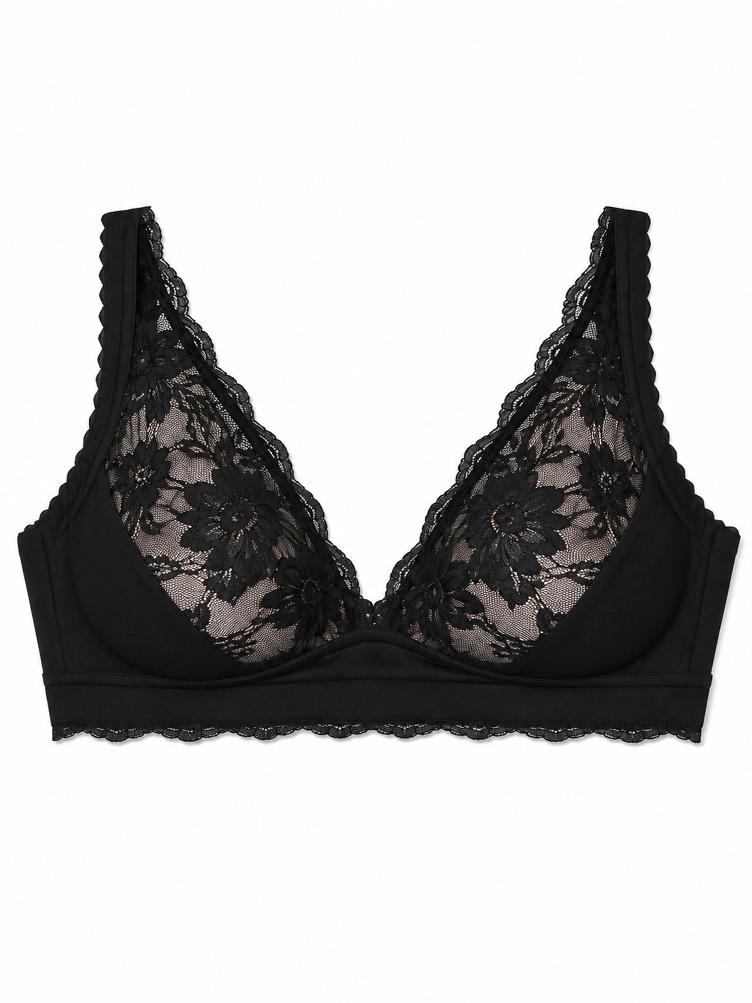MILENKA - Sujetador 'Bralette' en negro: frente