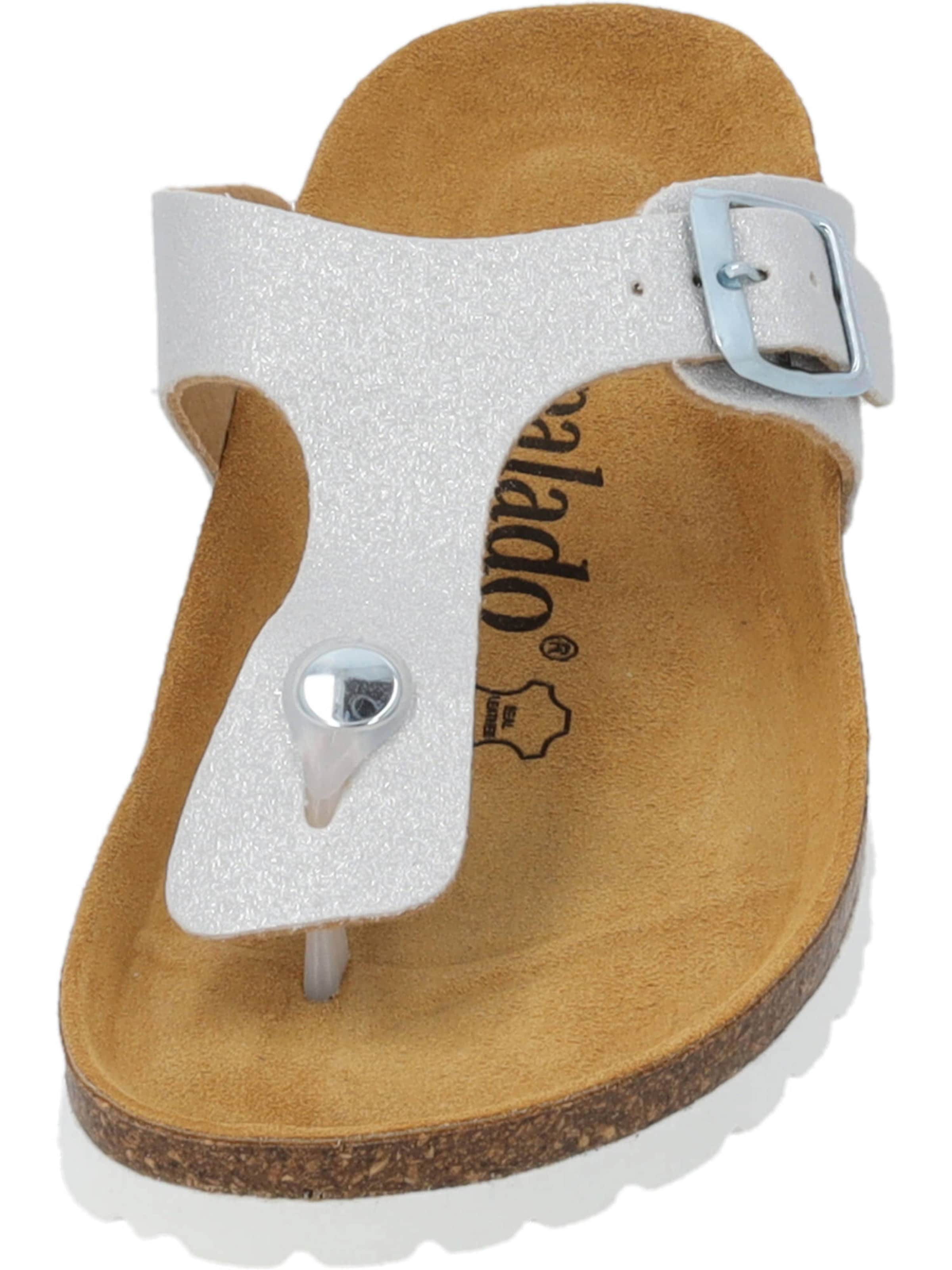 Flip-flops 'Kos Magnolia' de la Palado by Sila Sahin pe argintiu