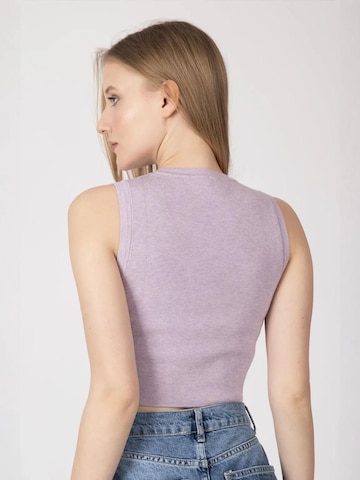 Hiccup Knitted Top in Purple