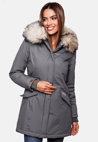 Manteau d’hiver 'Cristal' NAVAHOO en gris : devant