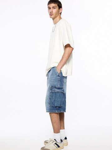 Loosefit Jeans cargo di Pull&Bear in blu