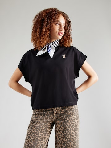 QS T-Shirt in Schwarz: Vorderseite