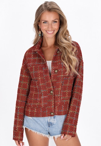 IZIA Between-season jacket in Red: front