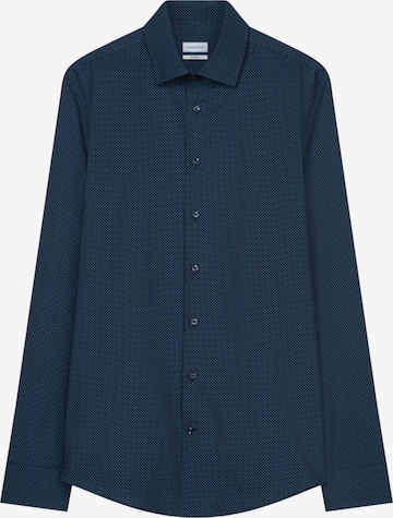 SEIDENSTICKER Slim fit Button Up Shirt in Blue: front