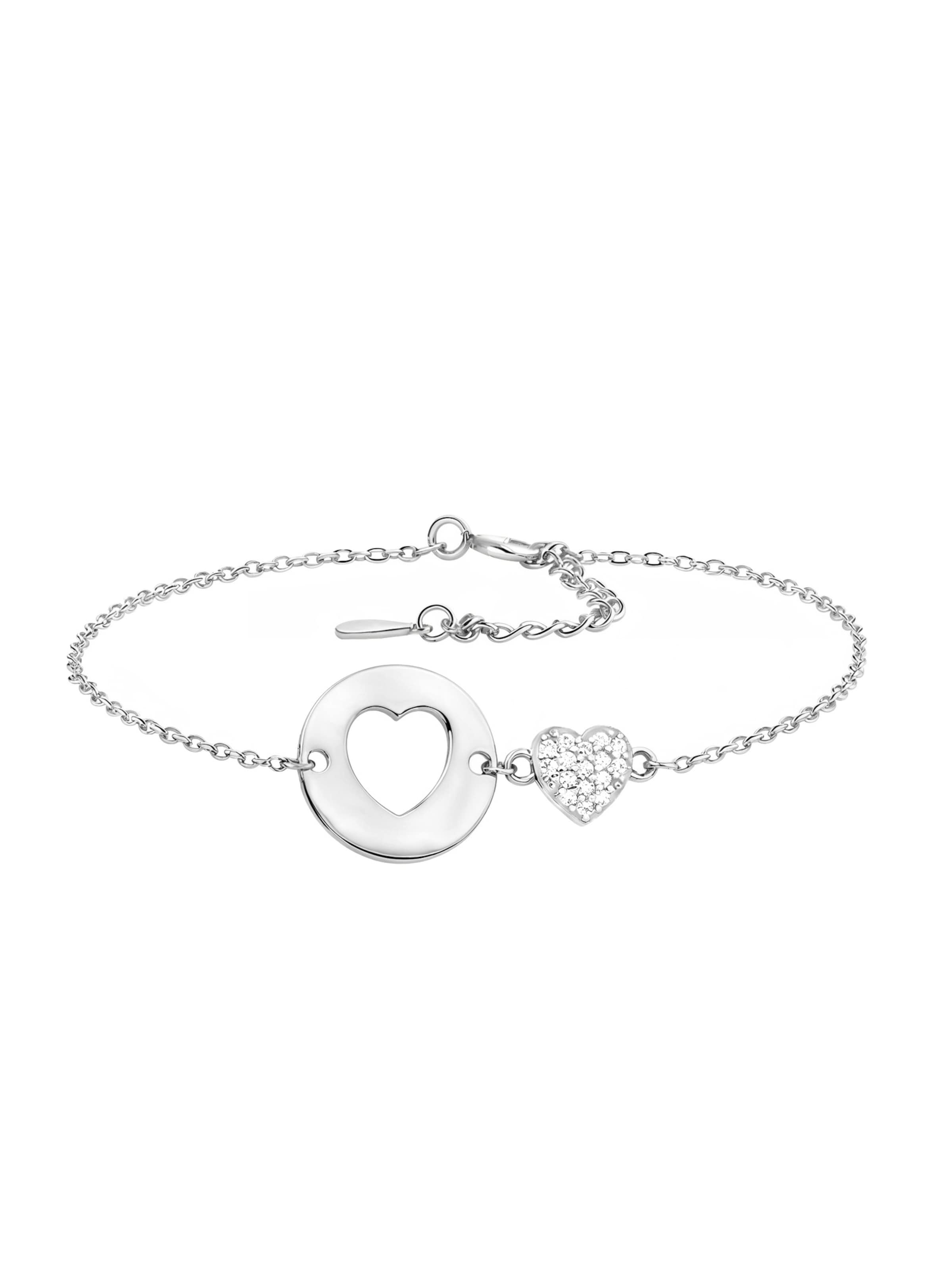Sofia Milani Armband 'Heart'‌ in Silber: Vorderseite