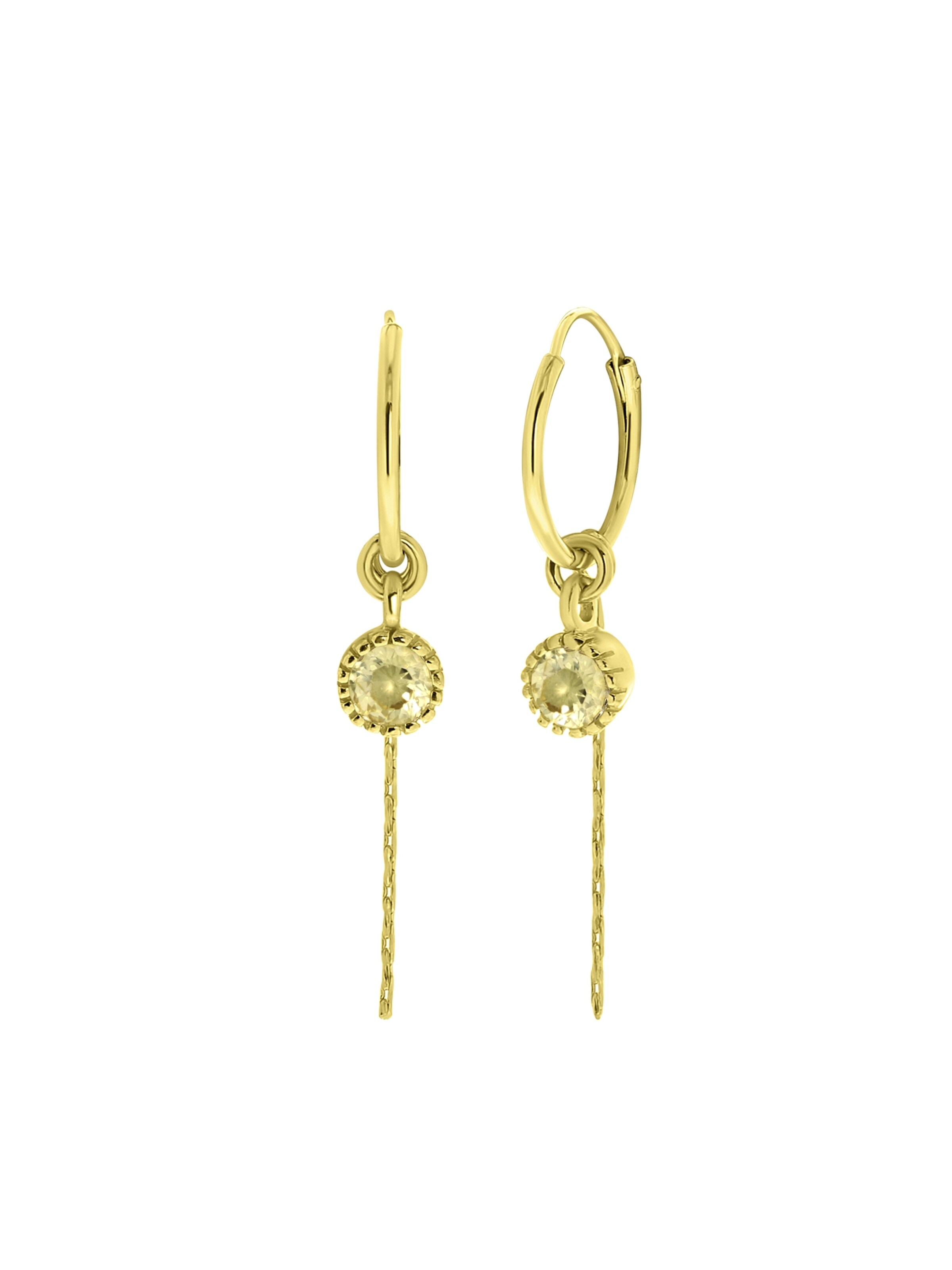 Lucardi Earrings in Gold: front