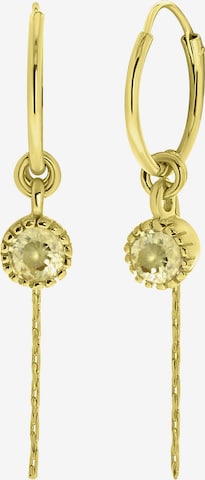 Boucles d'oreilles Lucardi en or : devant