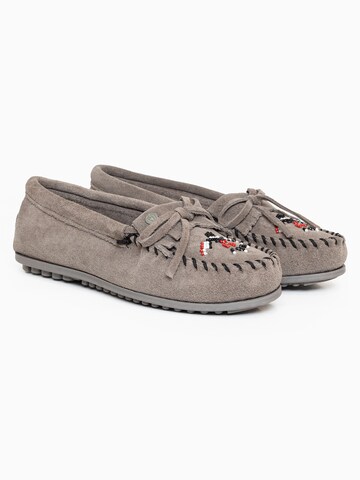 Mocassin 'Thunderbird' Minnetonka en gris