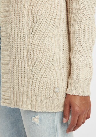 Oxmo Knit Cardigan 'Cle' in Beige