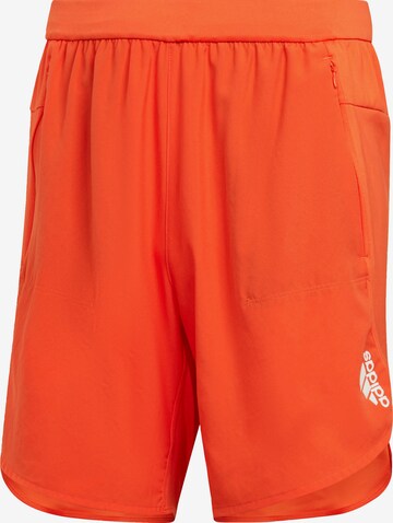 Regular Pantalon de sport 'Designed for Training' ADIDAS SPORTSWEAR en orange : devant