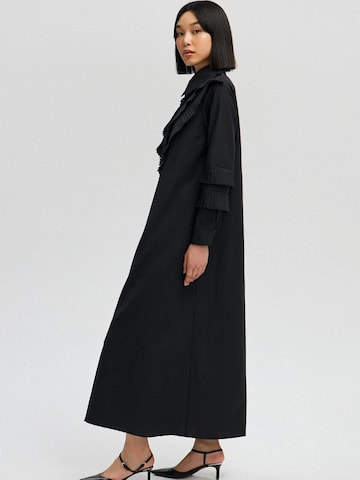 Robe 'Pleat Detailed Shirt Dress' Touché Privé en noir