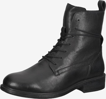 GEOX Lace-Up Ankle Boots in Black: front