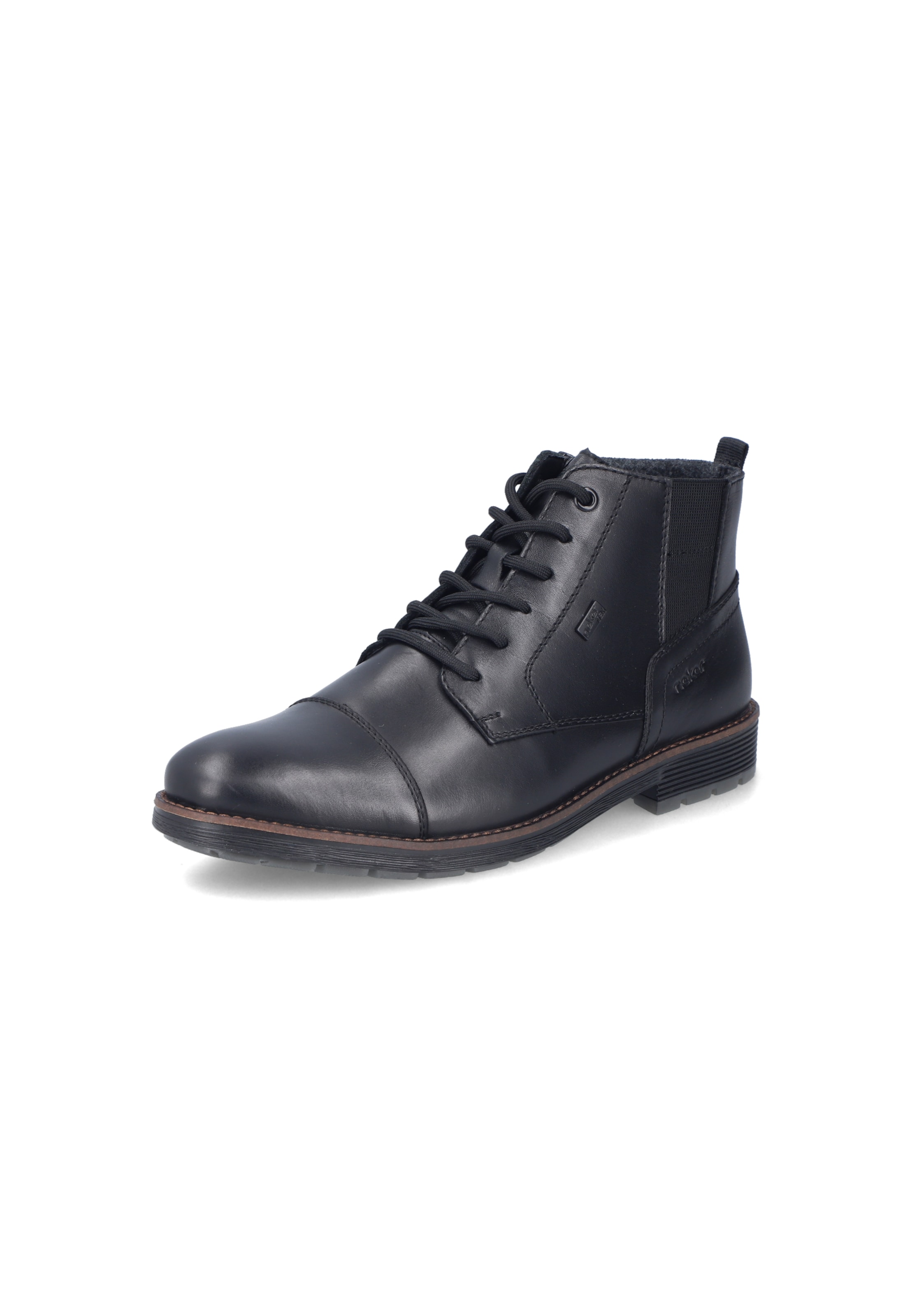 Rieker Veterboots in Zwart: voorkant