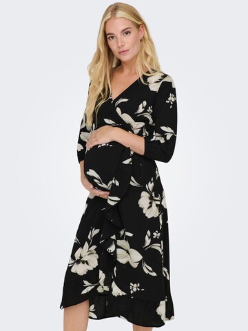 Only Maternity Šaty 'OLMLuxlea' – černá: přední strana