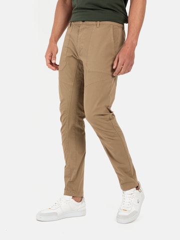 CAMEL ACTIVE Tapered Chino Pants in Brown: front