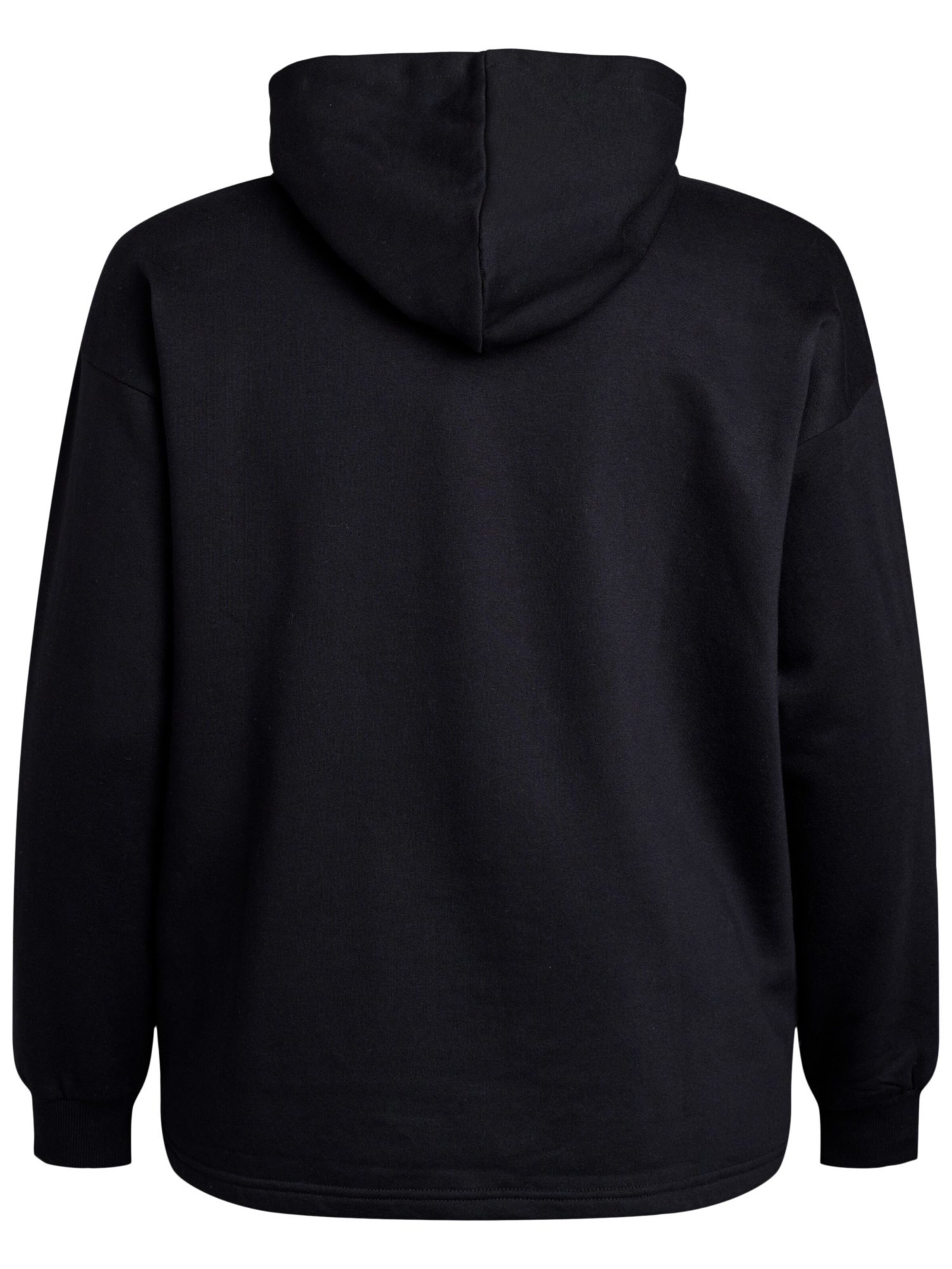Zizzi Sweatshirt 'Mrikke' in Black