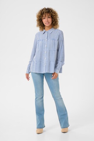 Cream Blouse 'Tiah Malinka' in Blauw