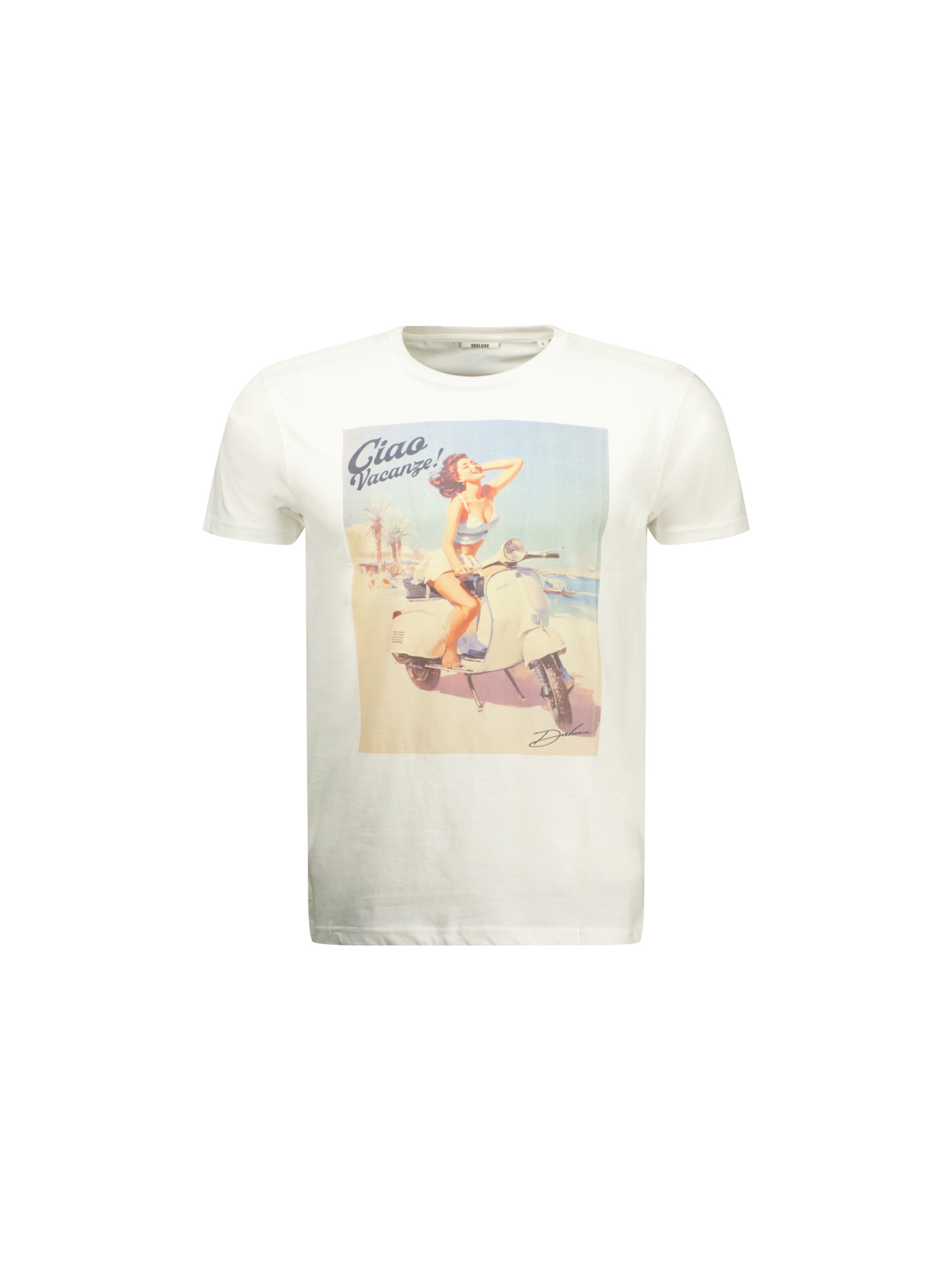 T-Shirt 'Lorenzo' Deeluxe en blanc : devant