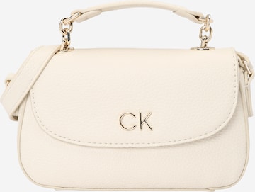 Calvin Klein - Mala de ombro em bege: frente