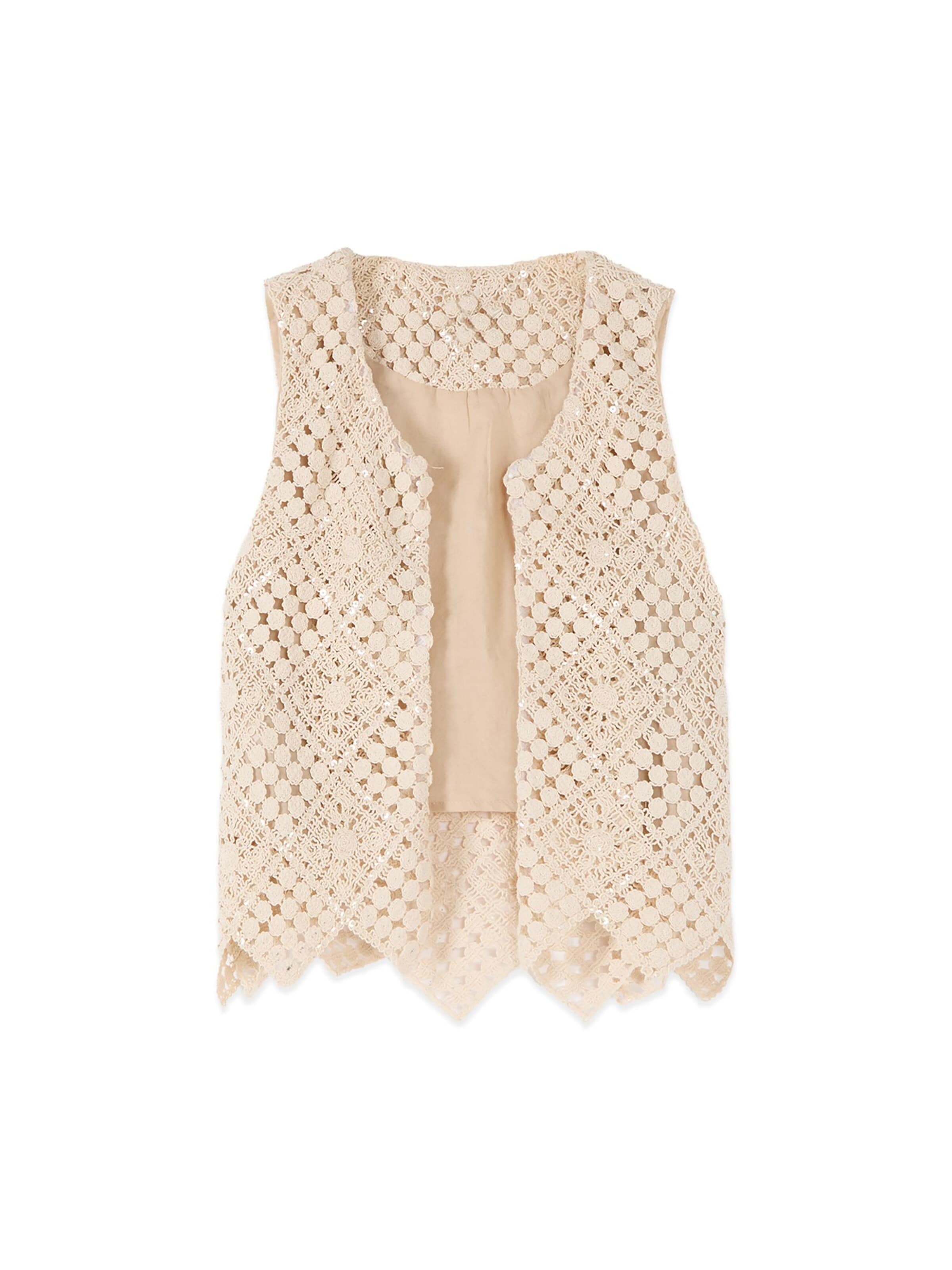 Gilet oltre en beige : devant
