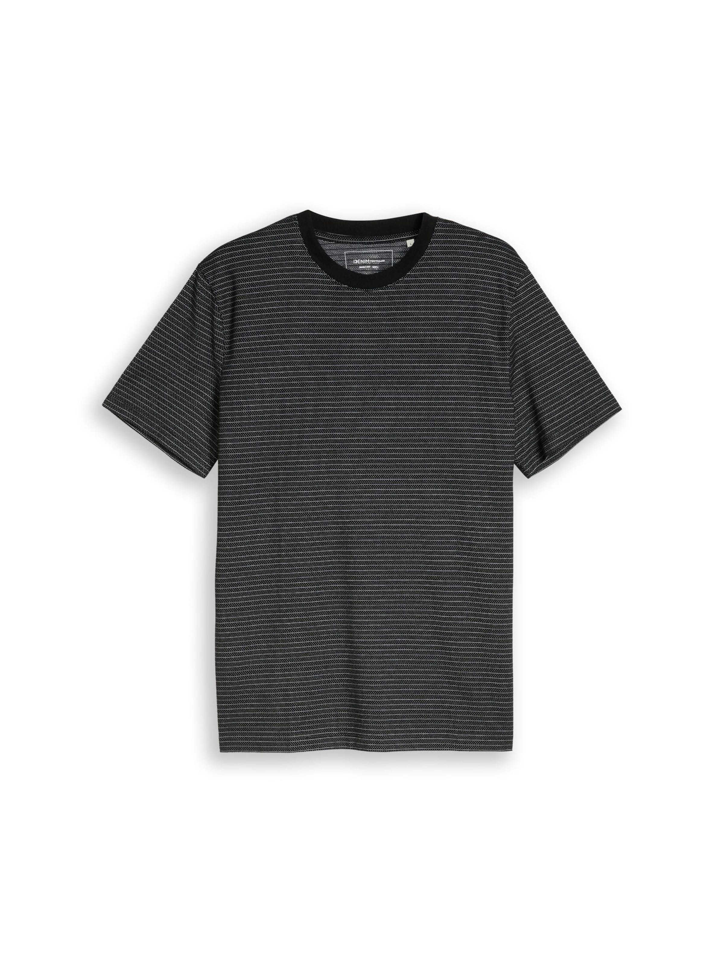 TOM TAILOR DENIM Shirt in Zwart: voorkant