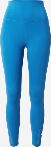 NIKE Workout Pants 'One' in Blue: front