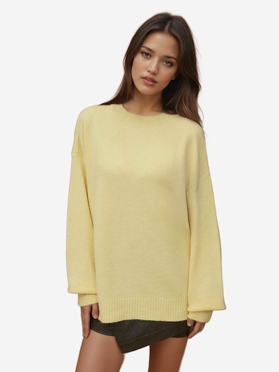 Hiccup Pull-over oversize en jaune citron, Vue avec produit