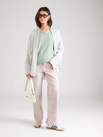 ONLY Pulóver 'ONLPAINT' - zöld