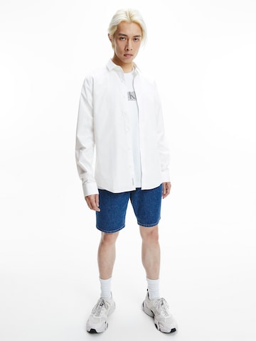 Coupe slim Chemise business Calvin Klein Jeans en blanc