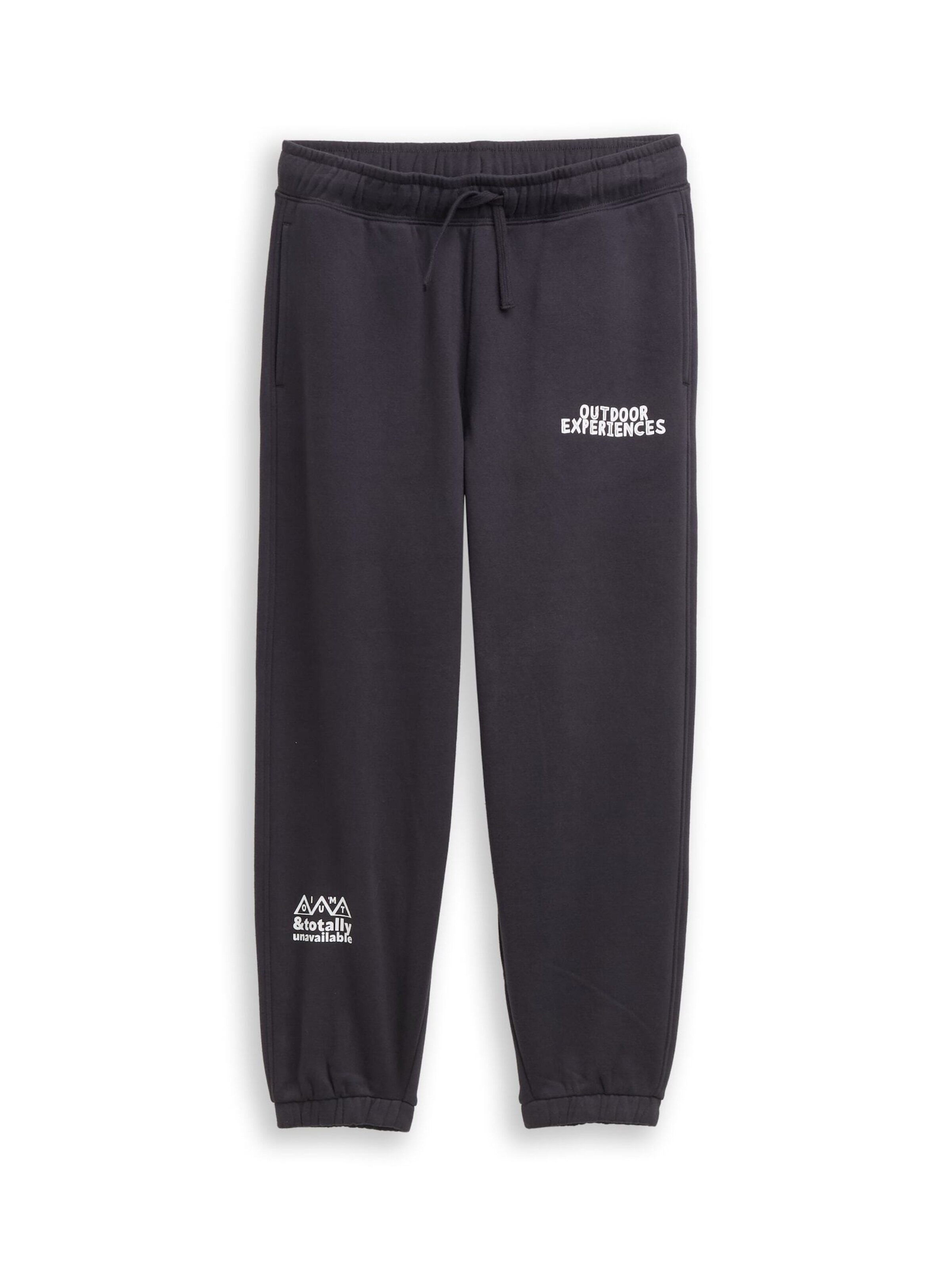 TOM TAILOR Tapered Broek in Grijs: voorkant