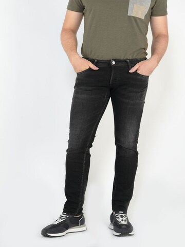 Coupe slim Jean '700/11' Le Temps Des Cerises en noir : devant