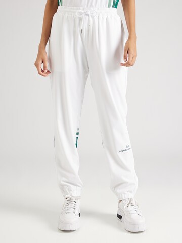 Sergio Tacchini Tapered Workout Pants 'MONZA' in White: front