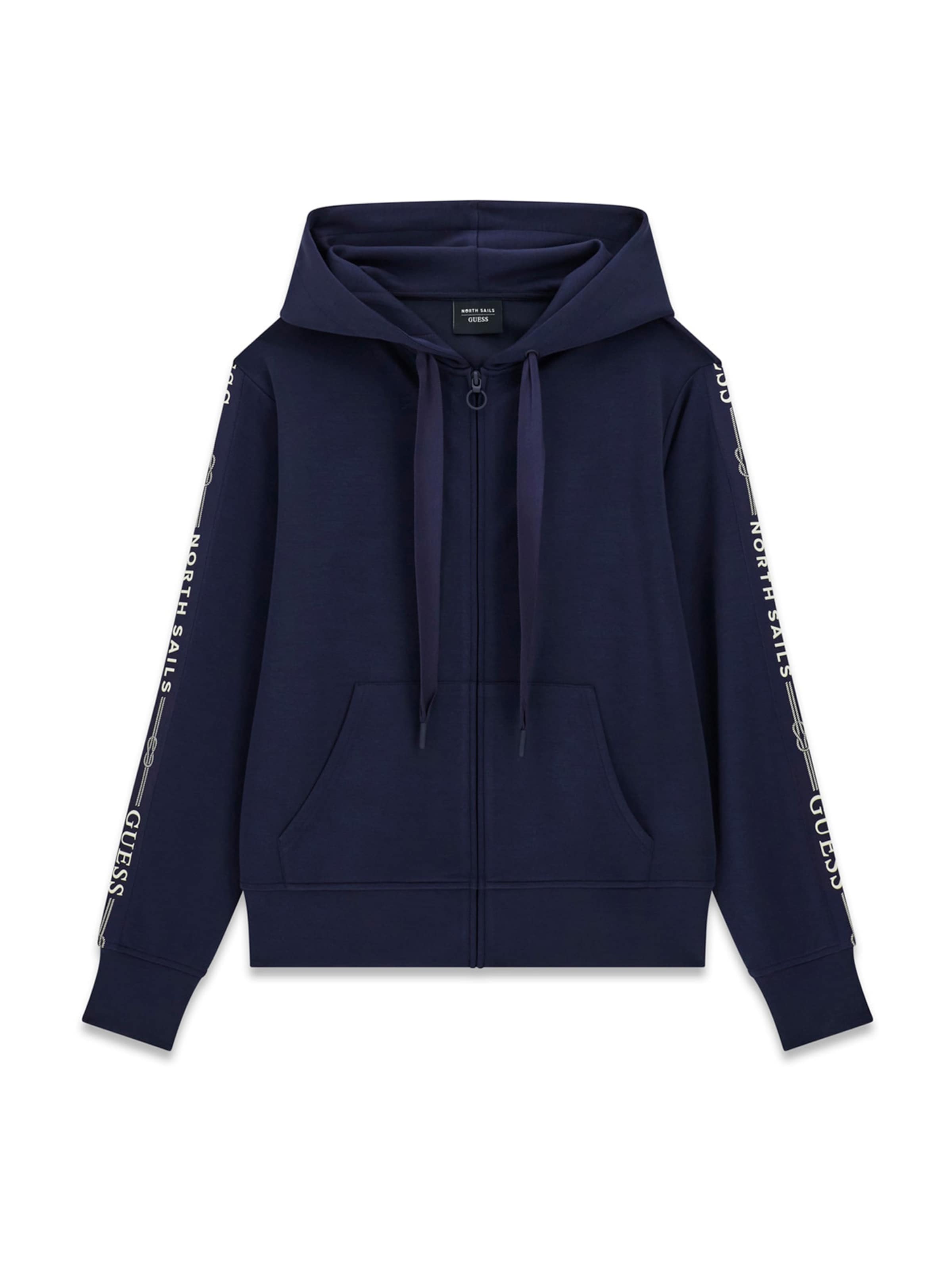GUESS Sweatjacke in Blau: Vorderseite