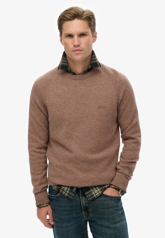 Superdry Trui in Bruin: voorkant