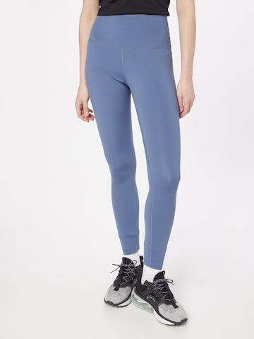 NIKE Skinny Workout Pants 'One' in Blue: front