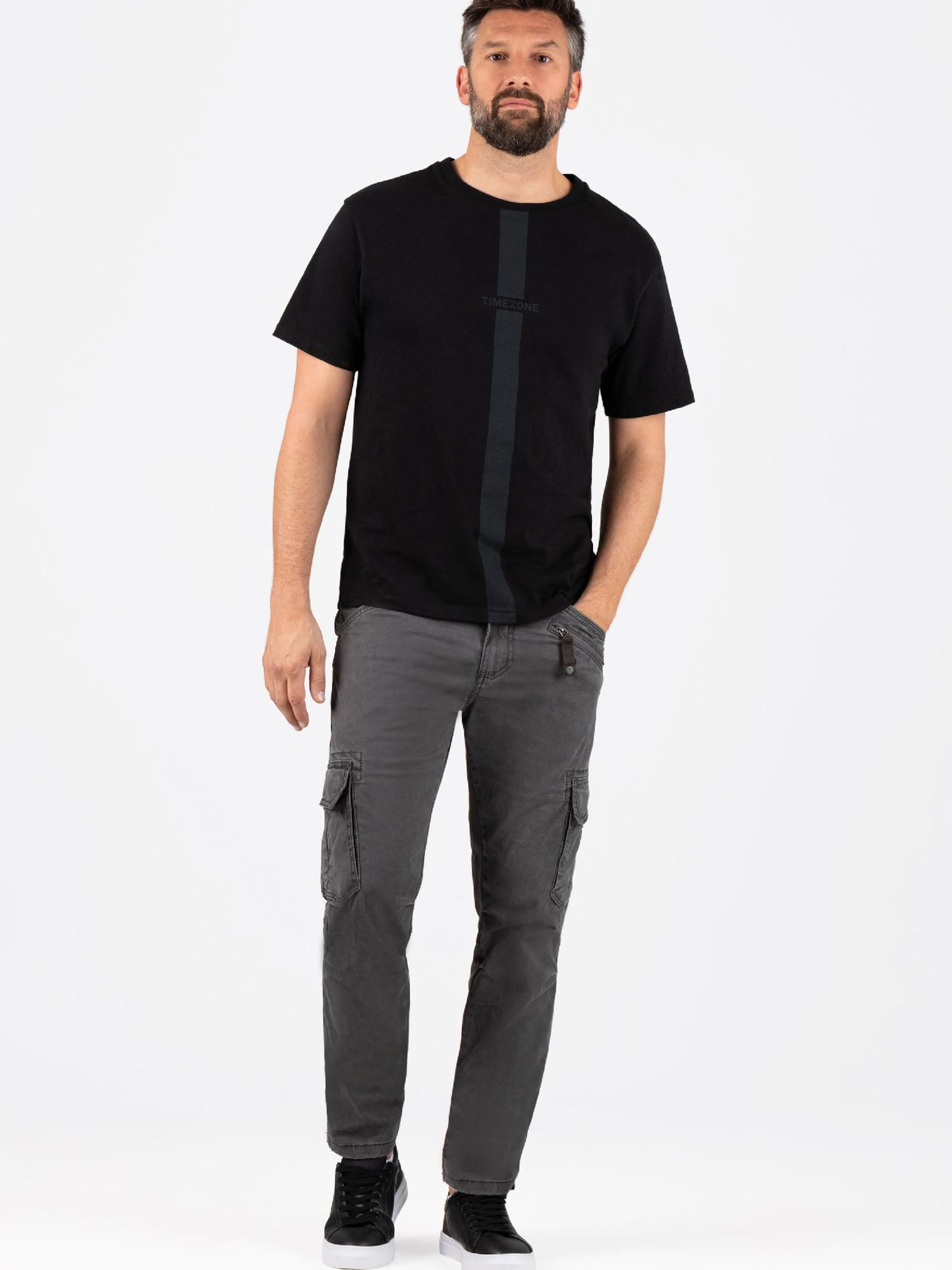 TIMEZONE Skinny Cargo Pants 'Regular BenTZ' in Grey: front