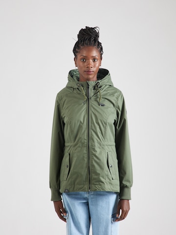 Ragwear Between-Season Jacket 'DANKKA' in Green: front