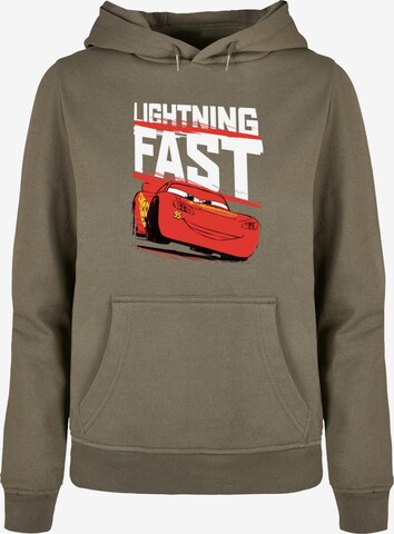 ABSOLUTE CULT Sweatshirt 'Cars - Lightning Fast' in Groen: voorkant