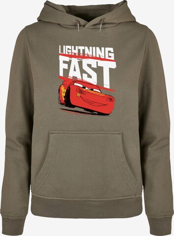 ABSOLUTE CULT Sweatshirt 'Cars - Lightning Fast' in Grün: predná strana