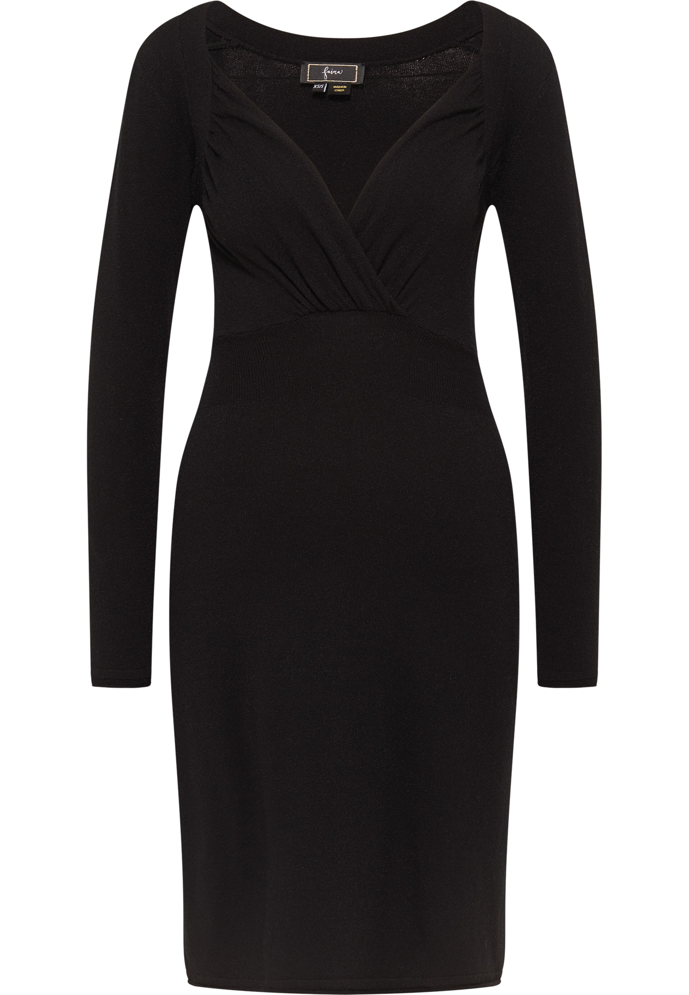 faina Kootud kleit, värv must: eest vaates