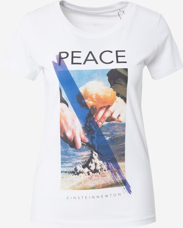 EINSTEIN & NEWTON T-shirt 'Peace' i vit: framsida