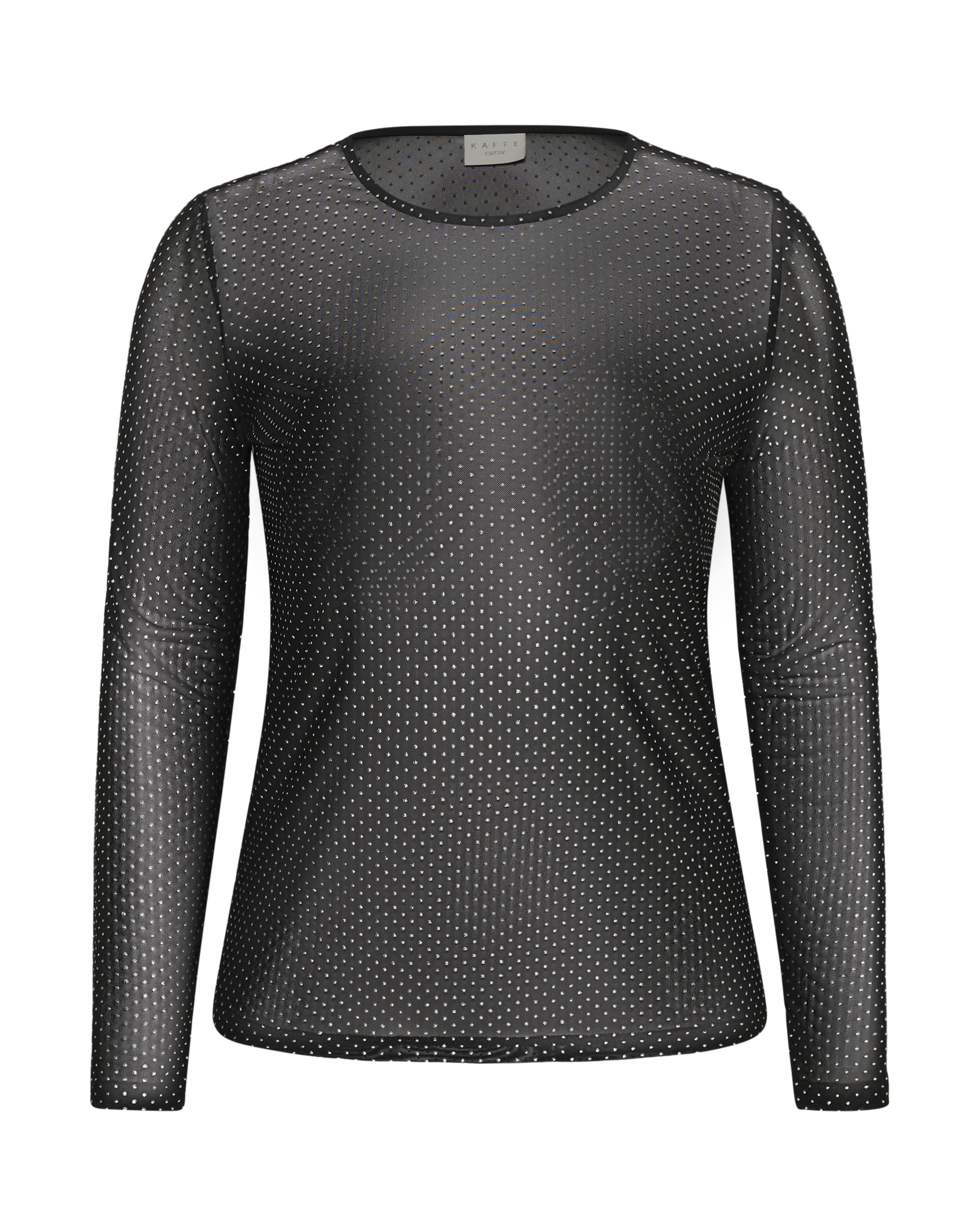 KAFFE CURVE Shirt 'Mira' in Zwart: voorkant