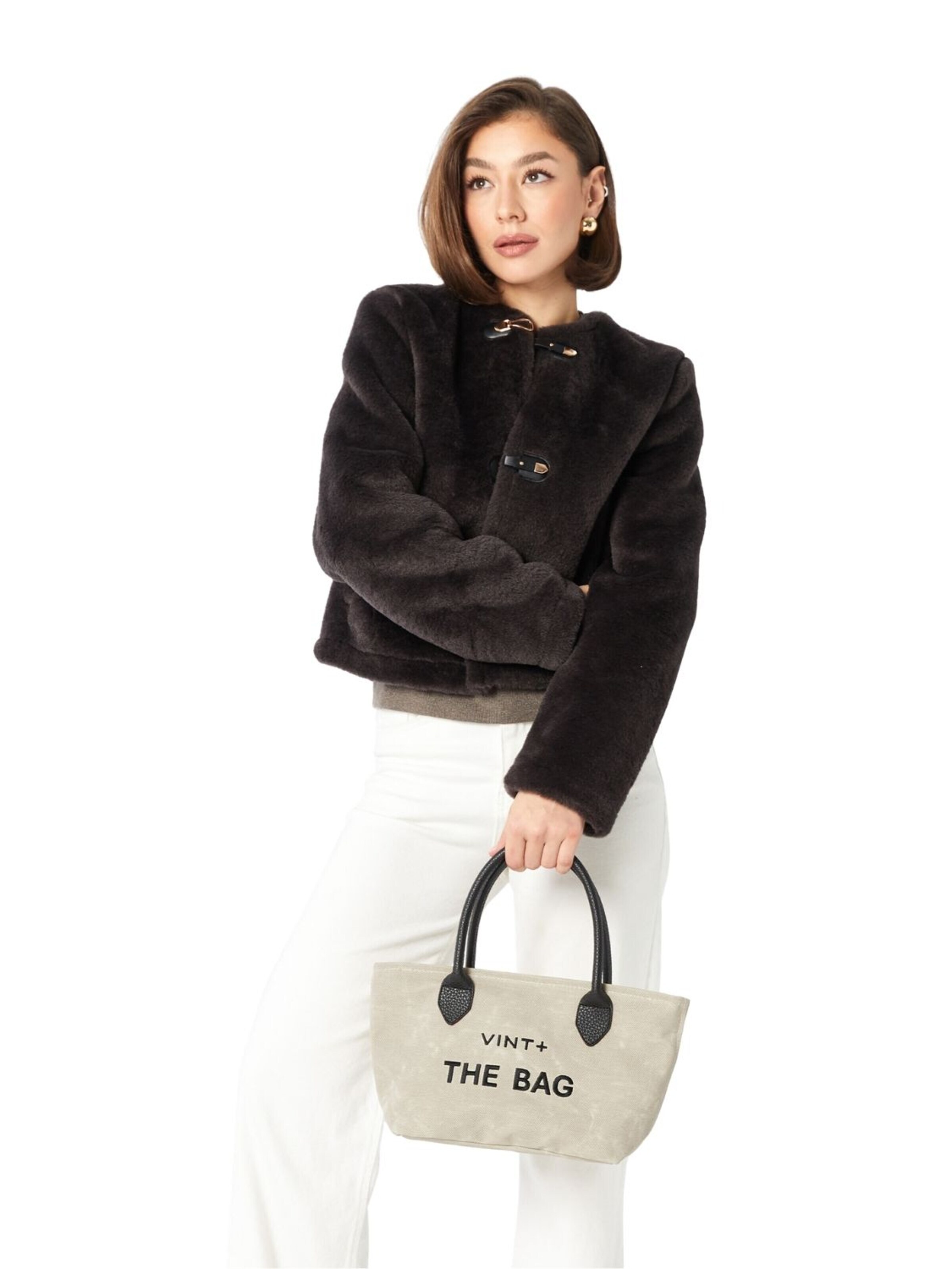 VINT+ Handbag 'Fine Bag Small' in Grey