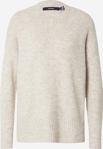 VERO MODA Oversized Sweater 'LEFILE' in Beige: front