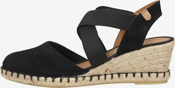 VERBENAS Slingpumps 'Mila' in Schwarz: Vorderseite